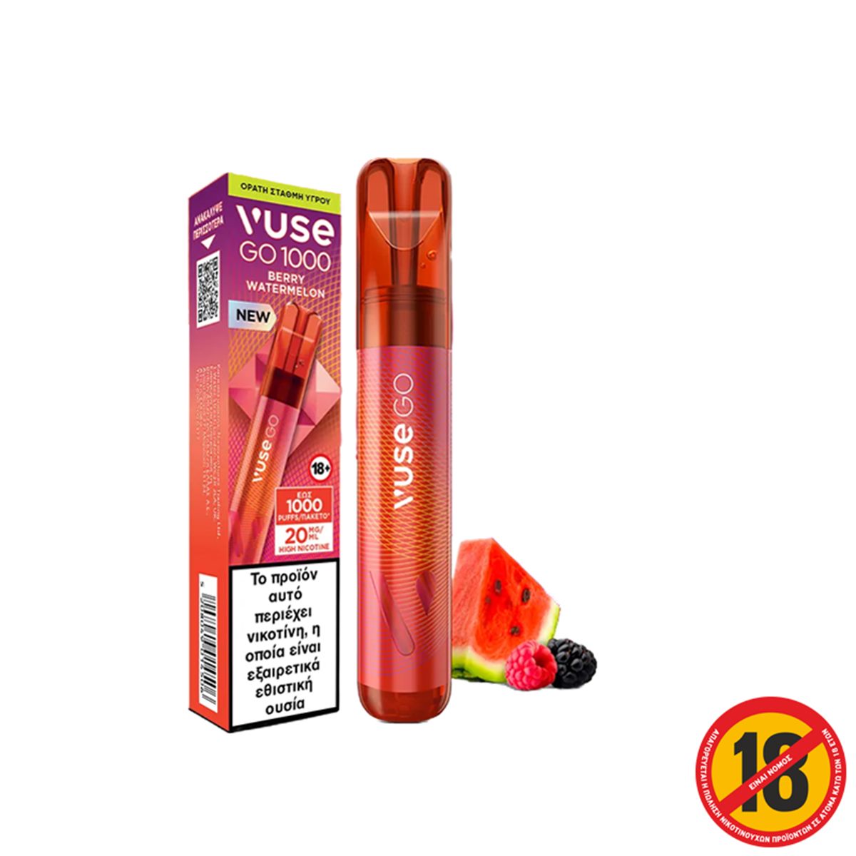 2025 Vuse ePod Go 1000 Pen Reload Berry Watermelon