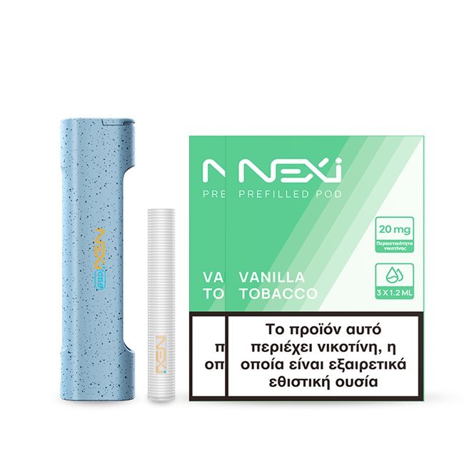 Aspire Nexi One Kit with 2 packs of Vanilla Tobacco Sticks in Blue - usaheatproduct.store